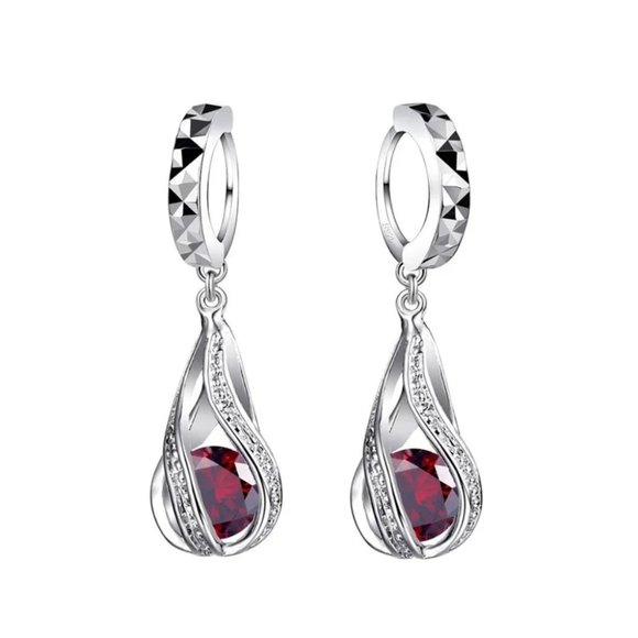 ❤️  Earrings And Necklace Set Bundle Spiral 925 Sterling Silver - Picture 3 of 4